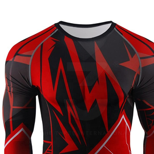 Professional Training Wear <b>Men</b> Rash Guards <b>Compression</b> Top Quick Dry Spandex/Polyester Full Sleeve Factory Direct Price Online - Product Image 4