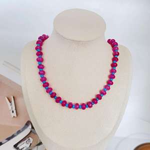 Collier de perles irrégulières en résine faites à la main, multicolores, bijoux de mode, artisanat moulé, pour femmes et filles - Meilleures ventes - Product Image 2