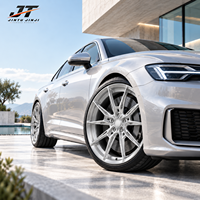 Jantes forgées 6061-T6 à cinq branches en V, finition usinée argentée, concaves peu profondes, 18-22 pouces, 5x112 5x114.3 pour BMW Audi Mercedes-Benz
