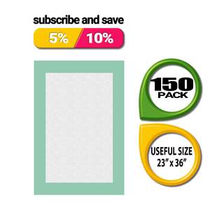 Lot de 150 coussins de lit jetables verts 23x36 sous-serviettes hygiéniques unisexes protection efficace contre les fuites lits de soins d'incontinence - Product Image 3