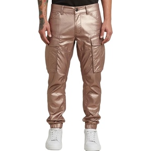 Pantalon cargo sur mesure de qualité supérieure avec plusieurs poches utilitaires, coupe ample, parfait pour la mode urbaine décontractée. - Product Image 1
