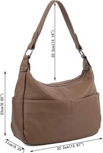Bolso Tote de Cuero Genuino de Vaca de Lujo al por Mayor para Mujer, Elegante Bolso de Hombro con Cierre de Cremallera, Personalizado y con Estilo - Product Image 6
