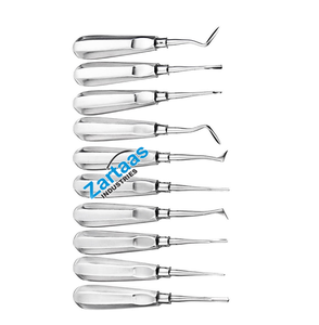 Kit d'instruments dentaires en acier inoxydable de haute qualité, 10 pièces, pour l'éloignement et l'extraction des racines dentaires - Product Image 4