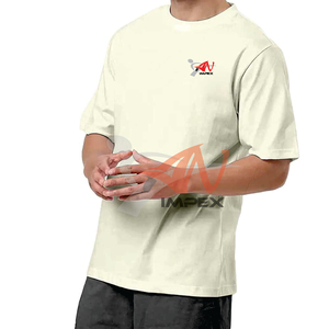 T-shirts pour hommes de qualité supérieure OEM, coupe ample, respirants, en coton/polyester, taille plus, 250 GSM, style décontracté - Product Image 3