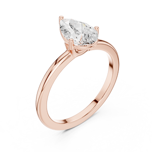 Bague en diamant taille poire, Bague en diamant de laboratoire, Bague solitaire taille poire, Bague de fiançailles solitaire, Bague de fiançailles, Bague de mariage, Bague de promesse - Product Image 5
