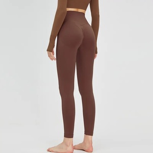 Leggings de yoga décontractés respirants à coutures invisibles taille haute pour femme GAF, longueur mi-mollet, tissu 220g, design rehausseur de hanches, fitness - Product Image 6