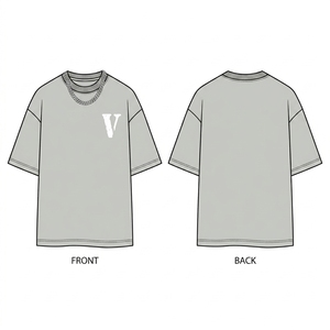เสื้อยืดโอเวอร์ไซส์ แขนสั้น น้ำหนัก 240 กรัม ผลิตจากผ้าฝ้าย 100% เป็นมิตรต่อสิ่งแวดล้อม พิมพ์ลายดิจิทัลได้ตามสั่ง สำหรับทั้งชายและหญิง - Product Image 5