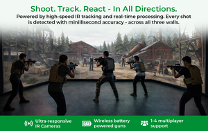 Sistema de Juego Interactivo de Tiro en Pared con Múltiples Pantallas, Simulador de Objetivo con Pistola Láser IR y Seguimiento de Movimiento |   INEK00012 - Product Image 3