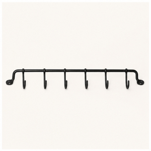 Factory Direct Wall Mounted Kitchen Utensil Rail Matte <b>Black</b> Iron Pot & Pan Hanging Rack Space-Saving Organizer for Kitchens - Product Image 6