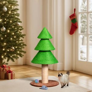 Griffoir pour chat en forme de sapin de Noël de 31,5 pouces, grand griffoir pour chats d'intérieur, tour à griffer avec sisal pour chats d'intérieur - Product Image 4