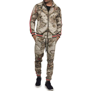 Fashionable OEM Custom Logo Men Casual Jogging Tracksuit Two Piece Set Male Windbreaker Sublimated Tracksuit for <b>Boys</b> - Product Image 1