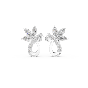 Willow Whisper Boucles d'oreilles en forme de larme en zircon cubique de luxe en or 10 carats Bijoux de mariée à la mode en finition or ou argent - Product Image 4