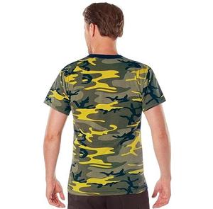 Camisetas de camuflaje transpirables con cuello redondo y estampado sublimado en toda la prenda, a la moda, para caza, camping y viajes. - Product Image 5