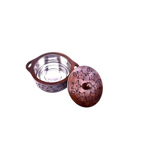 Boîte à casserole en bois pour roti, boîte de rangement isolée pour chapati, pour la cuisine et la salle à manger - Product Image 1