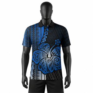 Nouvelle Arrivée 2026 – Polo Homme Personnalisé à Imprimé Tribal Polynésien, Respirant, Sublimation, Manches Courtes, Décontracté, Vêtement de Golf, Vente en Gros - Product Image 1