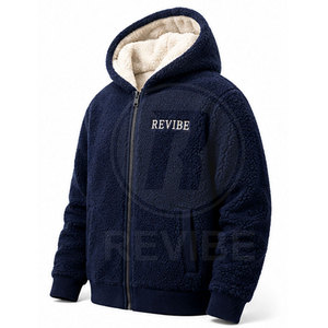Casual <b>Men's</b> Winter <b>Sherpa</b> <b>Hoodies</b>-3D Embroidery Soft & Durable Breathable & Eco-Friendly Comfortable Relaxed Fit - Product Image 4