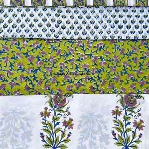 Tela de Algodón Cambray Estampada a Bloque 60x60 cm, Tela de Algodón con Estampado Tradicional Jaipuri, Tela de Algodón Estampada a Bloque, Algodón Suave para la Piel - Product Image 4