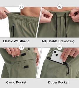 Shorts de cyclisme unisexes gris à séchage rapide, ignifuges, imperméables, avec rembourrage et poches zippées, pour l'été et les activités de plein air - Product Image 5