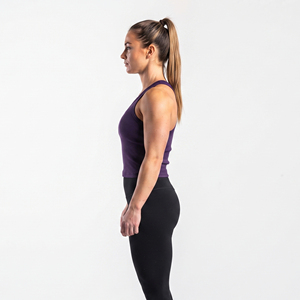 Women's Ribbed Tank <b>Top</b> Scoop Neck Sporty Style Heat Transfer Print Breathable Knitted Fabric Gym Sports Wear Fitness Tank <b>Top</b> - Product Image 3