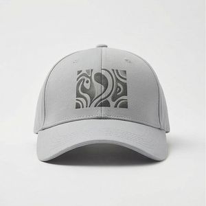 Light Grey Square Logo Baseball Caps Chic Clothing <b>Hat</b> Fit Fashion Hot High-Quality Choice Cotton Airy Female Leisure <b>Summer</b> - Product Image 1
