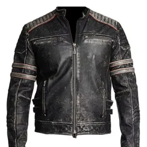 Nouvelle Collection 2026 – Blouson en Cuir Véritable pour Homme, Qualité Supérieure, Style Vintage Hiver avec Capuche, Idéal pour les Acheteurs en Gros - Product Image 1