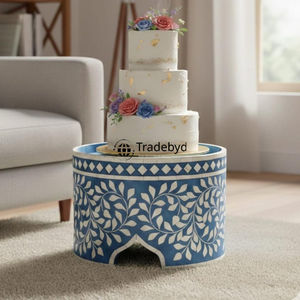 ฐานวางเค้กทรงสี่เหลี่ยมแบบฝังกระดูกพรีเมียม เป็นมิตรกับสิ่งแวดล้อม ตกแต่งด้วยมือ สำหรับเสิร์ฟขนมหวาน เหมาะสำหรับงานเลี้ยงที่บ้านและเป็นของขวัญ - Product Image 1