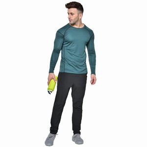 Men's Fitness Sportswear Polyester Gym Compression Tights and Rashguard Shirt for Workout Running Top Compression Tops - Product Image 3