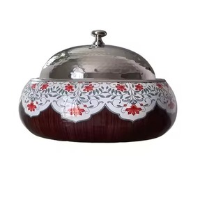 Casserole Hot Pot Pearl Shell Mosaic Body Hammered Stainless Steel Dome Lid Pot For Table <b>Top</b> Serving Casserole Hot Pot - Product Image 4