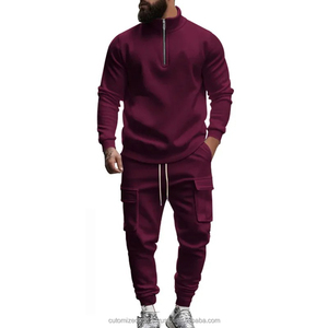 2025 nuevo cárdigan de algodón con capucha traje deportivo para hombres jóvenes ropa deportiva informal de moda con patrón sólido para primavera otoño - Product Image 1