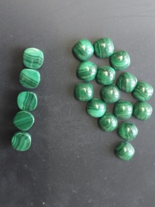 Malachite naturelle 8MM, cabochons en forme de coussin, pierres précieuses en vrac pour la fabrication de bijoux - Product Image 5