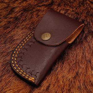 Cuchillo Plegable de Acero de Damasco de Alta Calidad OEM/ODM con Mango de Madera Pakka para Caza, Camping, Trabajos en Madera y Uso General - Product Image 6