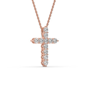 0.99 Carat Lab Grown Round Brilliant Cut Diamond 14K <b>Solid</b> <b>Gold</b> Women's <b>Pendant</b> - Product Image 5