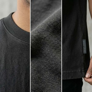 Custom Heavyweight Cotton T-Shirt for Men Oversized Boxy Fit Streetwear Blank Tee Tonal <b>No</b>-Face Embroidery - Product Image 4