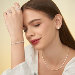 3.3CT Round Lab Grown Diamond Tennis <b>Bracelet</b> 9K White Gold Wholesale Custom Fine Jewelry Manufacturer - Product Image 3