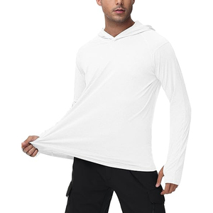 เสื้อฮู้ดดี้ตกปลาผู้ชายป้องกันแสงแดด UPF 50+ แขนยาว แห้งเร็ว พร้อมโลโก้สั่งทำพิเศษ สำหรับขายออนไลน์ - Product Image 4
