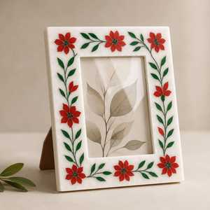Cadre photo Zenvora Luxe en résine d'os, support d'image contemporain haut de gamme avec motif artisanal artistique pour un style élégant de la maison - Product Image 5