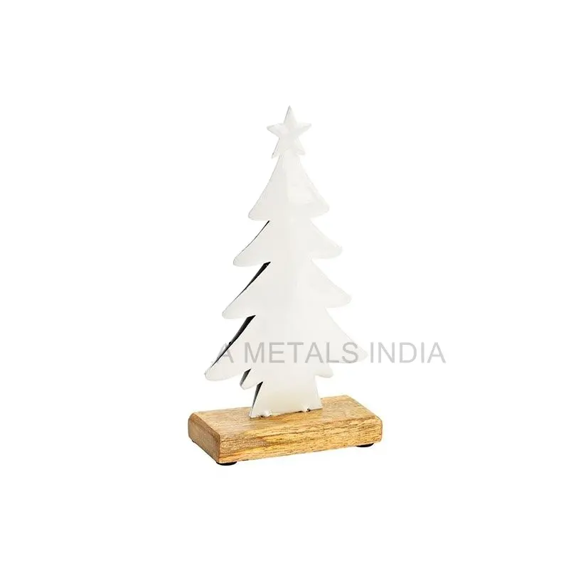 Ornement d'arbre de Noël de haute qualité avec base en bois Figurine d'arbre de Noël de haute qualité à un prix très bon marché