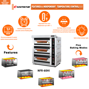 Nouveau four à gaz Southstar avec distribution uniforme de la chaleur, en acier inoxydable, 220V - Équipement de <span class=keywords><strong>boulangerie</strong></span> commercial, contrôle numérique - Product Image 5