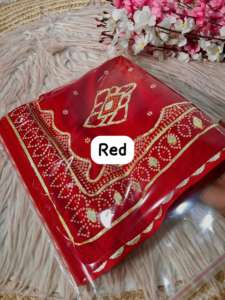 Hermoso Sari de Seda Vhichtra con Khadi Bandej, Pallu Rico, Trabajo Kacchi Gotapatti, Borde Atractivo, Blusa para Fiesta, Sin Arrugas, Resistente a la Humedad - Product Image 5