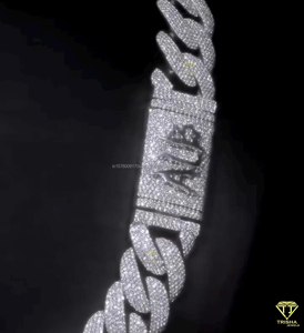 Men <b>Iced</b> <b>Out</b> Cuban Link <b>Chain</b> 18K Gold or Silver Plated Hip Hop Bling Jewelry Moissanite Diamond Statement for Men - Product Image 3