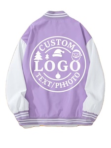 Customizable Casual Winter Baseball Jacket Striped/Solid Front Add Your Team/Couple/Fan Group Quick Dry Windproof <b>Fleece</b> - Product Image 4