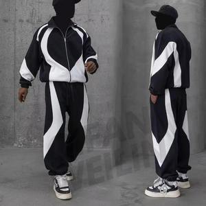 Stylite – Survêtement d'hiver pour homme, imprimé personnalisé, streetwear, qualité supérieure, coton léger, coupe-vent, zippé, bicolore - Product Image 4