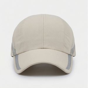 Gorra de béisbol gris claro con laterales de malla, unisex, ajustable, para fitness, campo, verano, diseño HQ A1 - Product Image 1