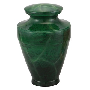 Urnas funerarias de aluminio para adultos con acabado de mármol azul y negro, urna metálica para cenizas humanas, urnas conmemorativas para cremación. - Product Image 6