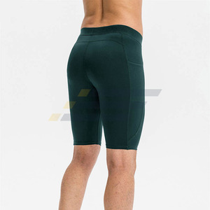 Shorts de compression pour hommes les plus vendus, sur mesure, respirants, séchage rapide, pour la gym et le sport, motif uni, taille haute élastique - Product Image 5