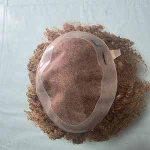 ทูเป้ผมแท้แบบหยิกสไตล์อินเดียสำหรับผู้ชาย ฐานโมโน Prothes-TAZ HAIR BANGLADESH - Product Image 1