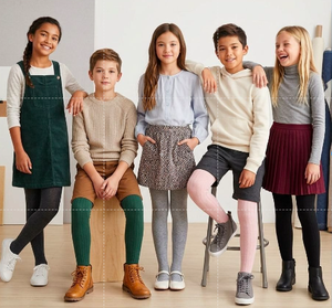 Collants en coton tricotés Stockify MultiBrands pour enfants, couleur unie, décontractés, pour le quotidien printemps-automne - Product Image 6