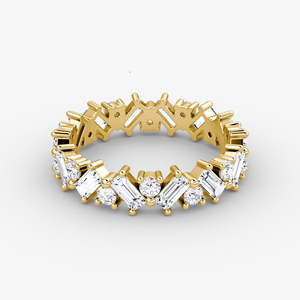 Anillo de compromiso y boda de lujo para mujer, de oro macizo de 14K, con diamante solitario cultivado en laboratorio de corte múltiple, superventas, OEM/ODM, personalizado, 5.5 - Product Image 1