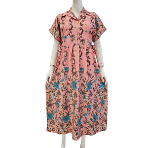 Robes décontractées pour femmes avec col et cordon sur les côtés, disponibles en 5 couleurs différentes - Product Image 1