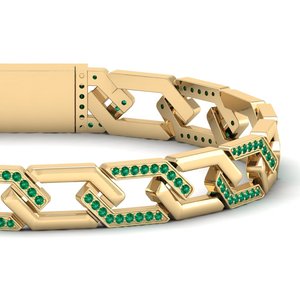 REYES Luxury Design 1.5 Carat Emerald Gemstone <b>Bracelet</b> Sparkling 925 Sterling <b>Silver</b> GRA Certified Moissanite Fine Jewelry - Product Image 6